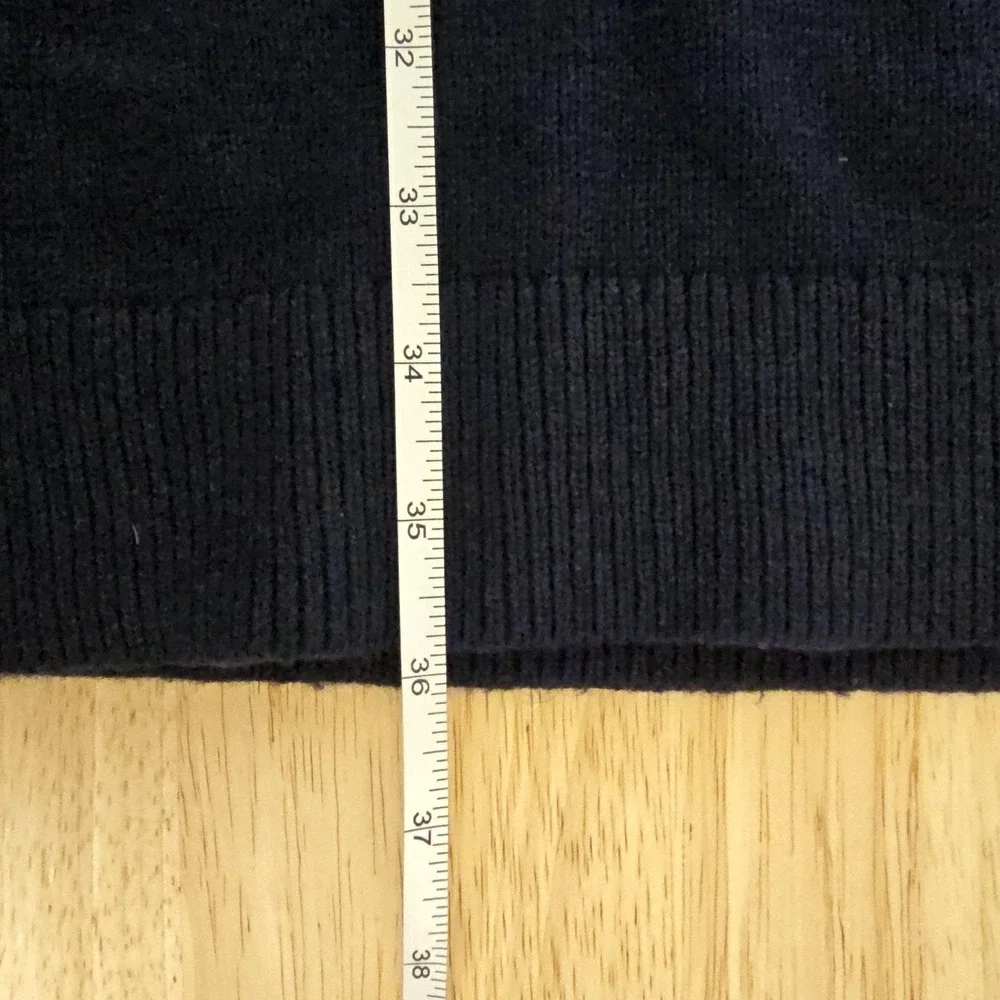 Boden Sweater‎ Dress Womens 12 Navy Gray Turtleneck Colorblock Wool Cashmere